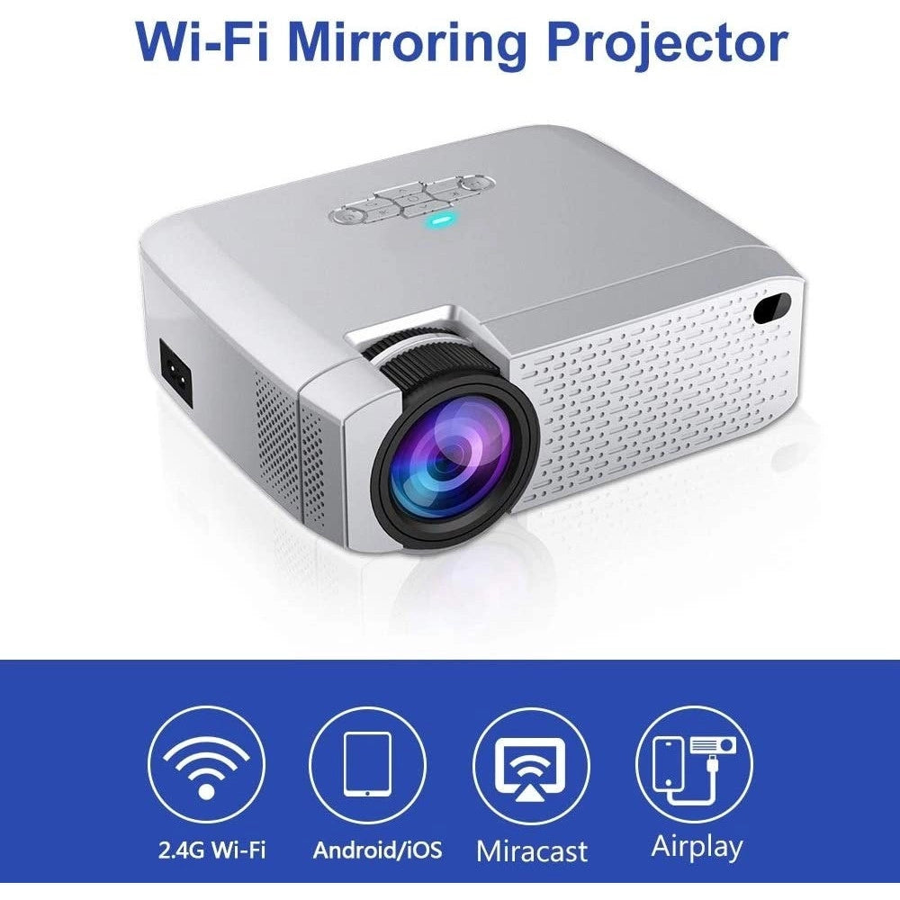 Trade Shop - Proiettore Wifi Led Proiezione 36-150 Pollici 5600 Lumen Usb Hdmi Vga Sd Q-a16b -