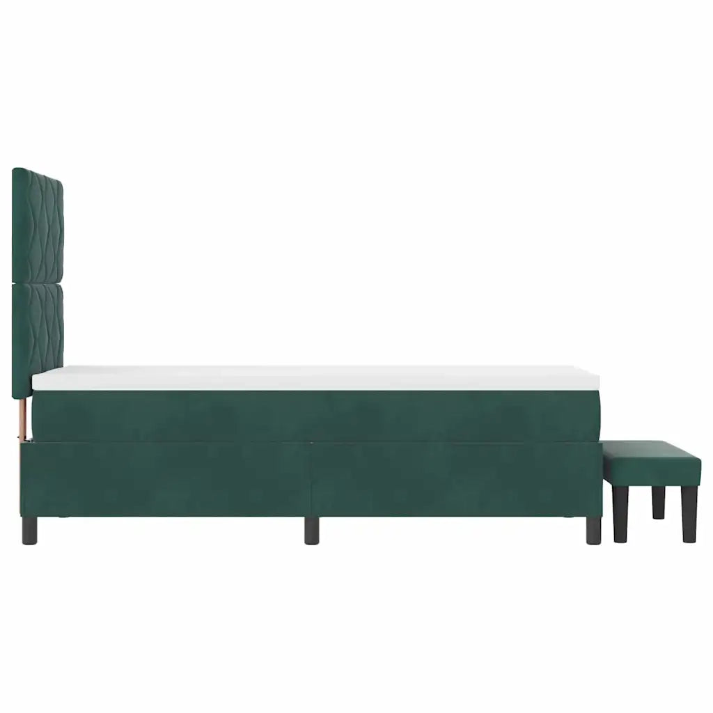 Letto a molle con testiera Verde scuro 200 x 80 cm Velluto 3344543