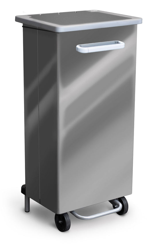 Pattumiera Per Raccolta Differenziata 47x37xh96 cm in Acciaio Inox a Pedale Lucido