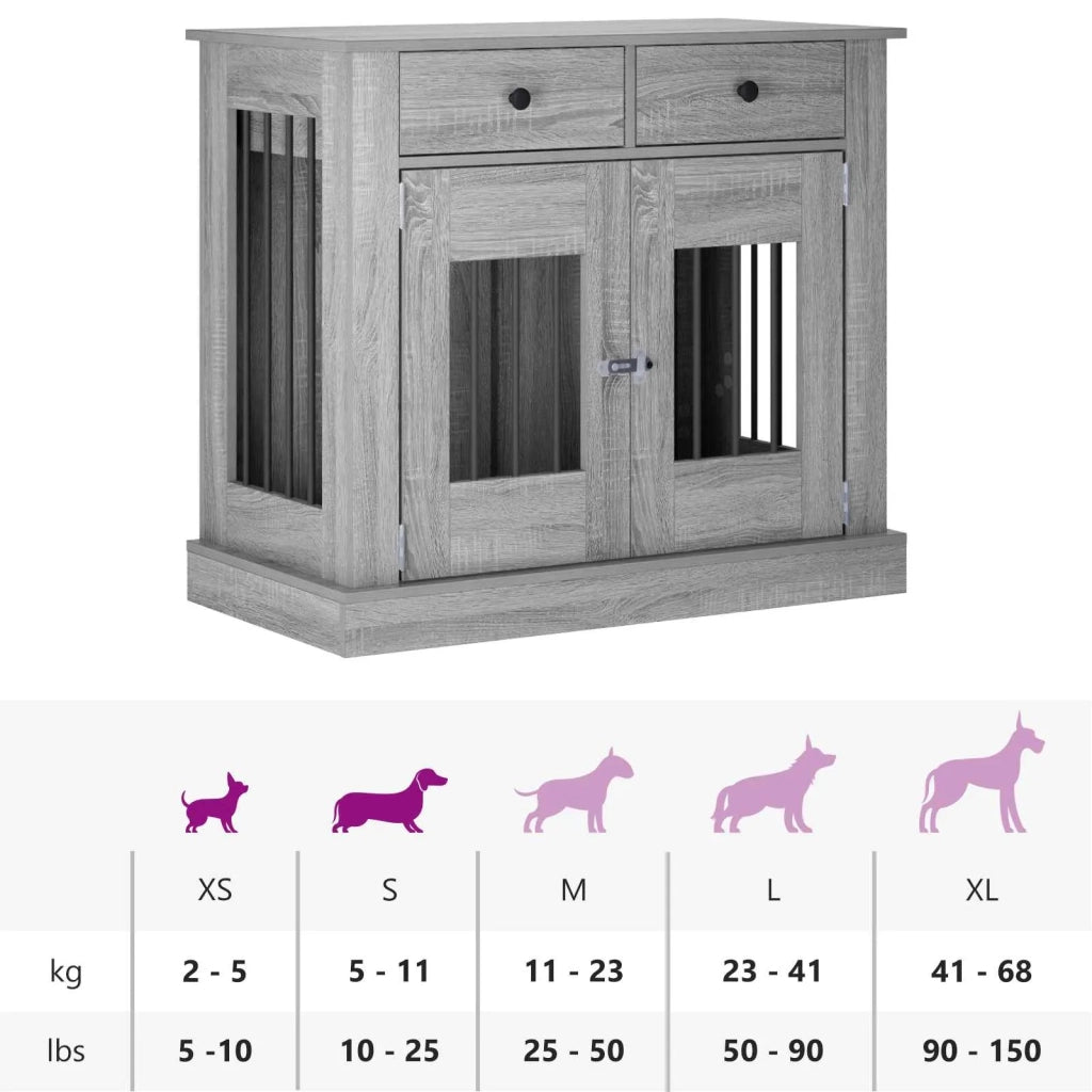 Mobile da cassa per cani Sonoma grigio 90 x 47,5 x 80 cm 8014776