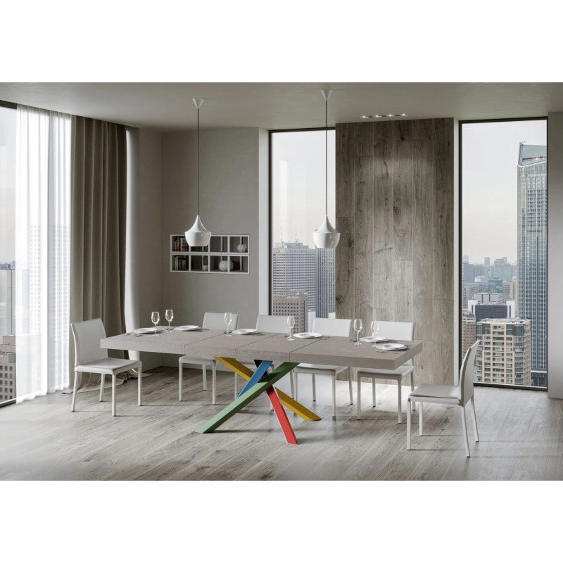 Tavolo allungabile 200/460x90 cm Volantis Premium telaio Multicolore 4/B - Cashmere