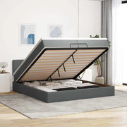 Struttura Letto Pouf con Materassi 200x200 cm in Tessuto 3312334