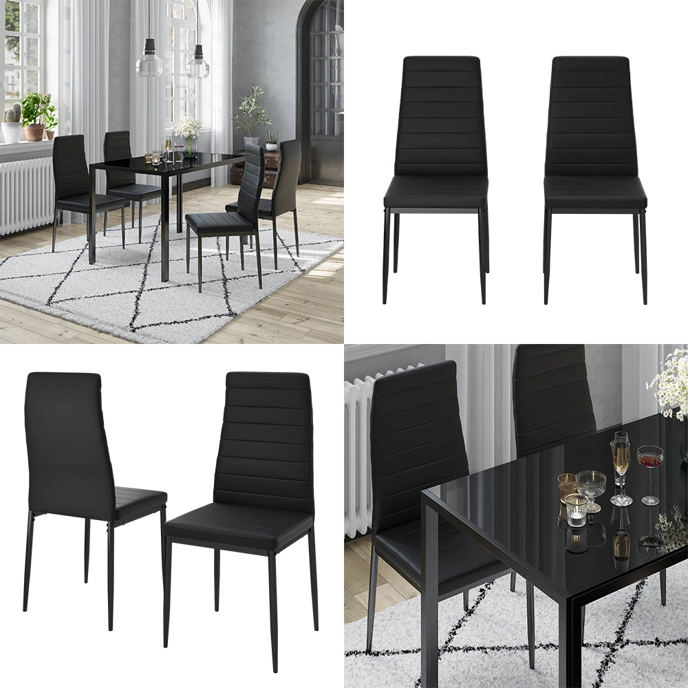 Vicco Sedia da sala da pranzo Nero 42.5 x 48 cm Set di 4