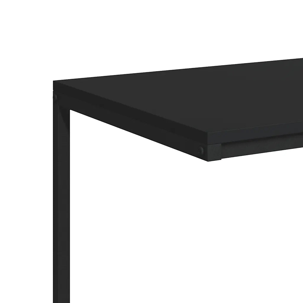 Tavolino da Salotto Nero 55x35x66 cm in Legno Multistrato cod mxl 63754