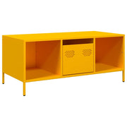 Tavolino da salotto | Tavolino da caff¨¨ | Tavolino da Soggiorno Giallo 101,5x50x43,5 cm Acciaio Laminato a Freddo