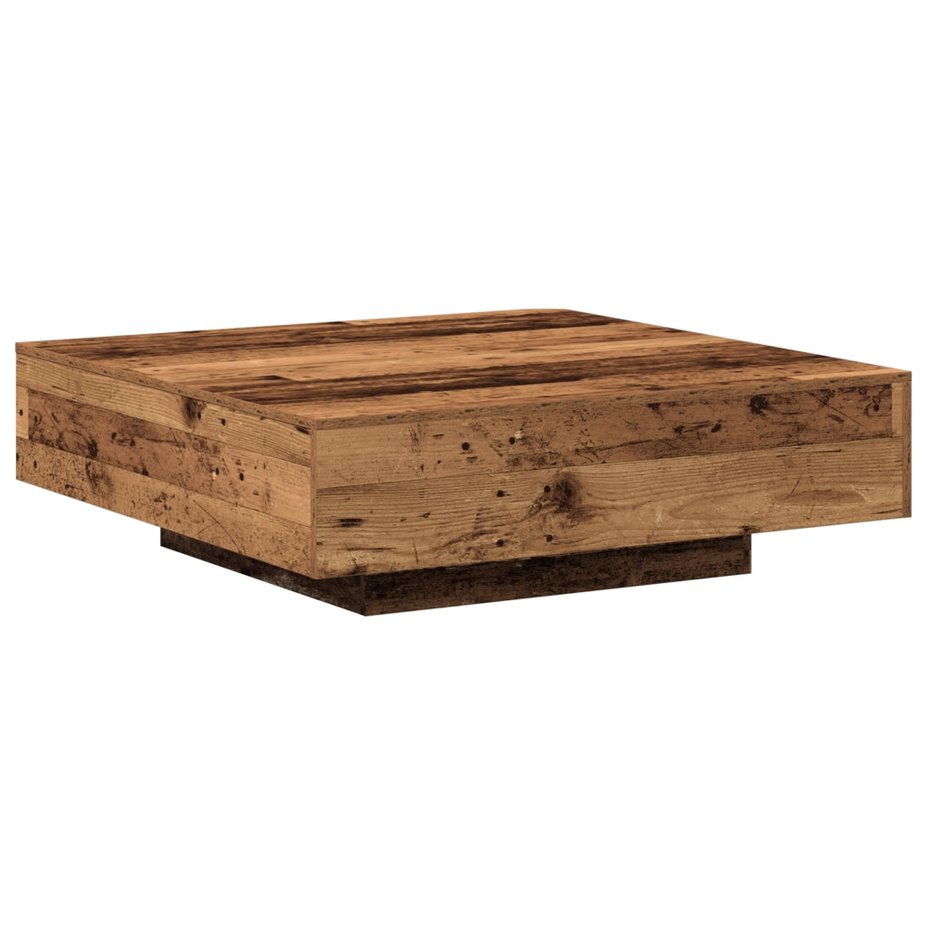 Tavolino da caffÃ¨  in legno vecchio 100x100x31 cm in legno ingegnerizzato