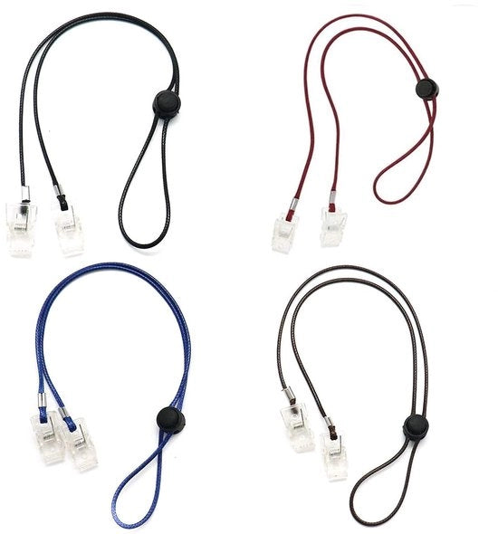 Clip per servietta adattabile - catena per servietta - fodero per servietta - chiusura per tovagliolo - lanyard - 4 pezzi