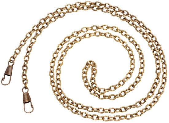 Accessori per Borse - Catenelle Metalliche 10 pezzi - Cavo in Acciaio 120 cm - Bronzo Antico - Decorazioni Metalliche - Sostenibile - Facile da Montare - Cinturino per Borse