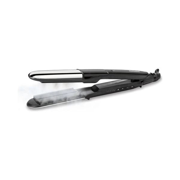Piastra capelli babyliss st496e steam shine vapore 2in1 nero e silver