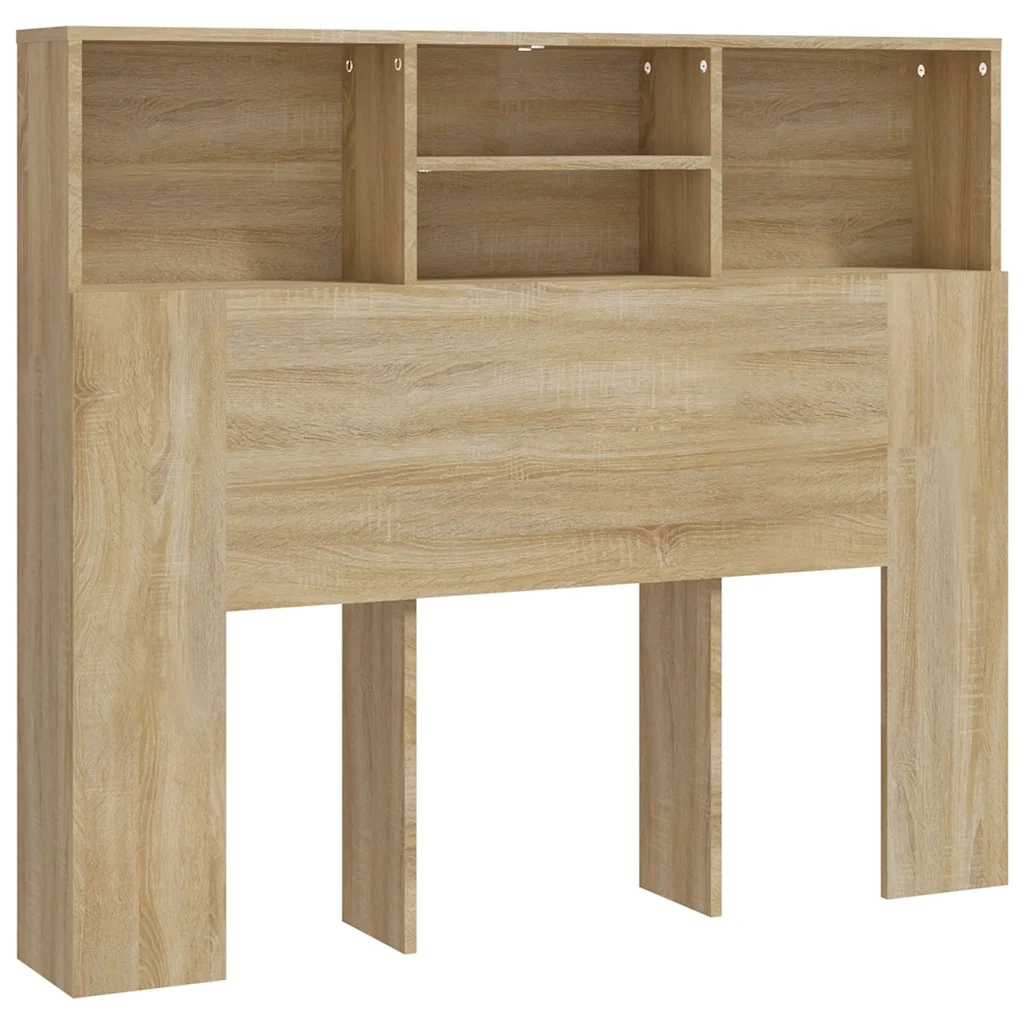 Testiera con Contenitore-Testata del letto Rovere Sonoma 120x19x103,5 cm
