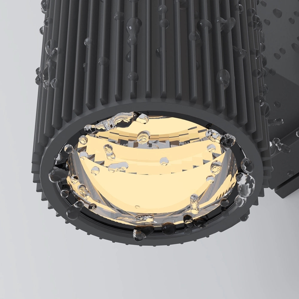 Lampada Da Parete Moderna Da Esterno Metallo Grigio Luce2E27 60W Ip54