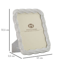 Cornice Bead Silver 25x2,2x30,2 cm in Poliresina e Vetro