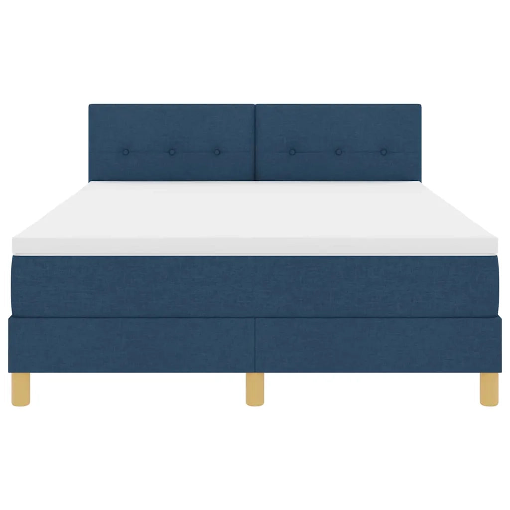 Letto a Sorgente LED con strisce LED Blu 140 x 200 cm Tessuto 3342449