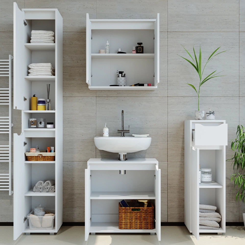 Vicco Set mobili bagno Bianco 4 parti