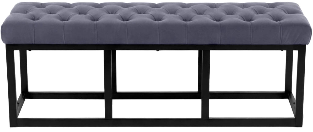Panca Polson Velluto Nero 120 cm 4