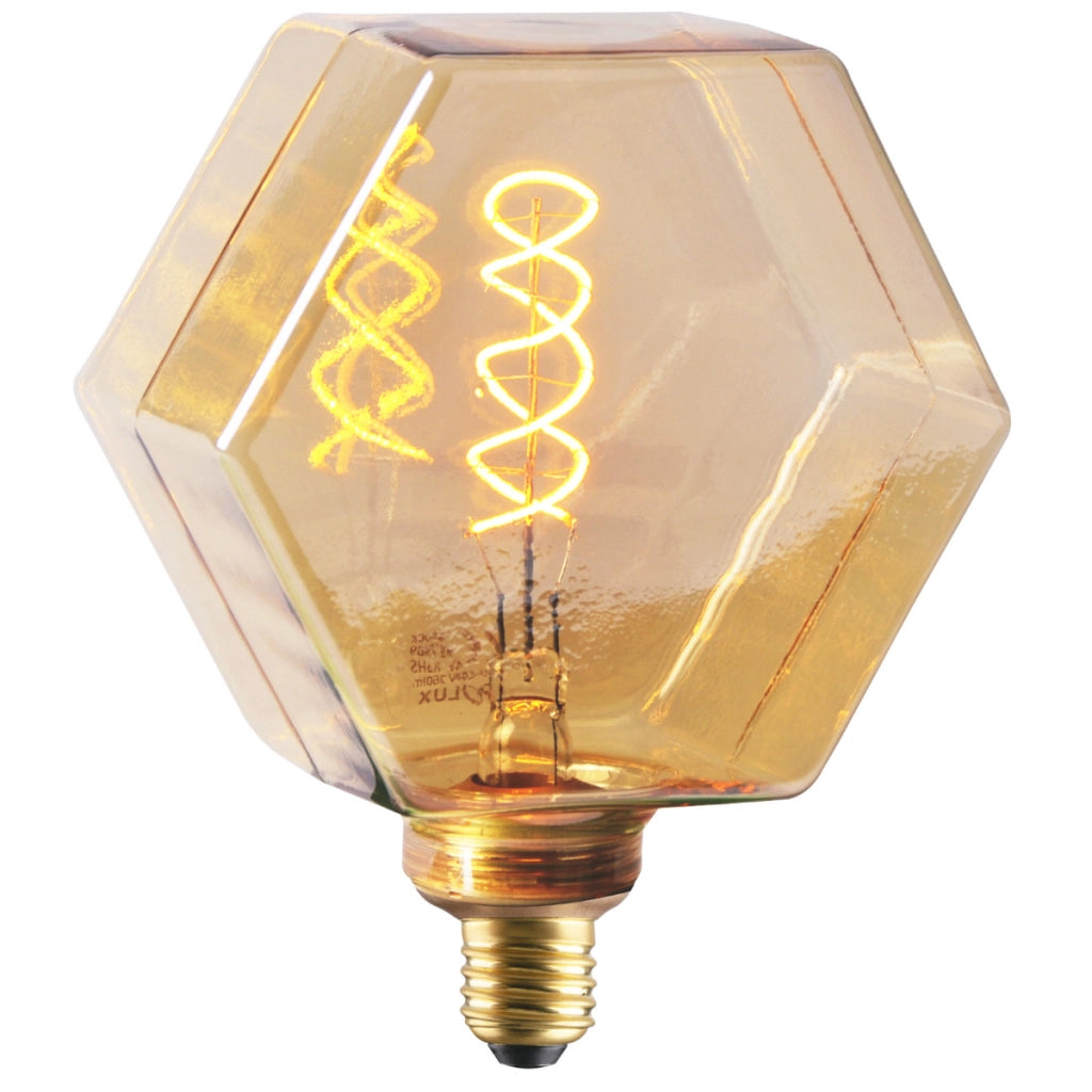 Lampadina LED Filament ambra E27 4W 260lm 1800K Polux