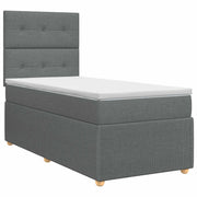 Letto box spring con materasso Grigio Scuro 80 x 200 cm Tessuto 3454264