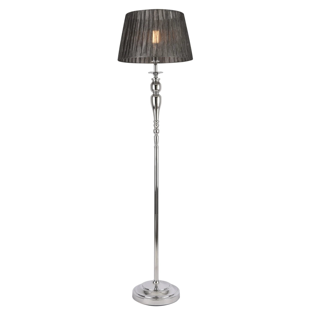Lampada da terra metallo e tessuto cromo e grigio 03_0002456