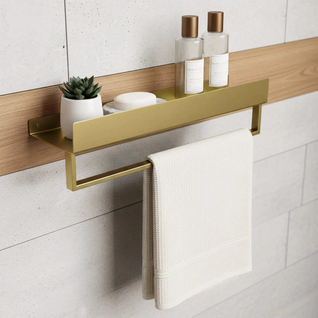 Mensola Da Bagno Sf01 60cm Gold Brush
