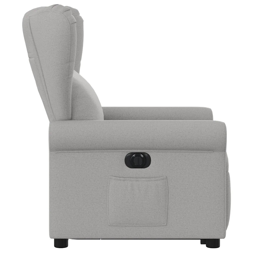 Poltrona Alzapersona Reclinabile Elettrica Grigi Nuvola Tessuto 3303403