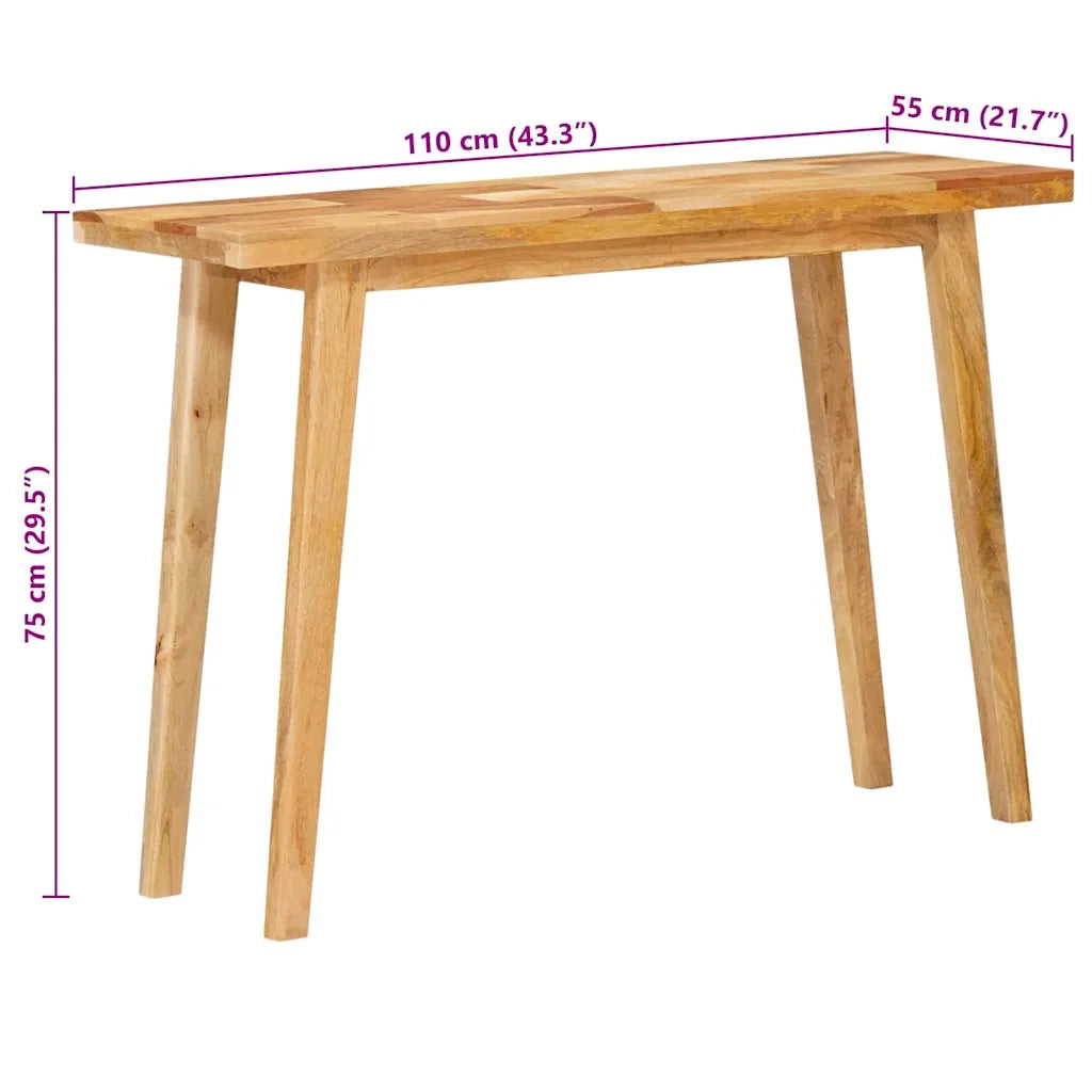 Tavolo da Pranzo Naturale 100 x 35 x 75 cm