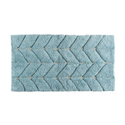 Tappeto Bagno Antiscivolo In Cotone Effetto Rilievo Assorbente, Morbido, Lavabile in Lavatrice 50x80 / 60x120 cm Azzurro - 60x120 cm