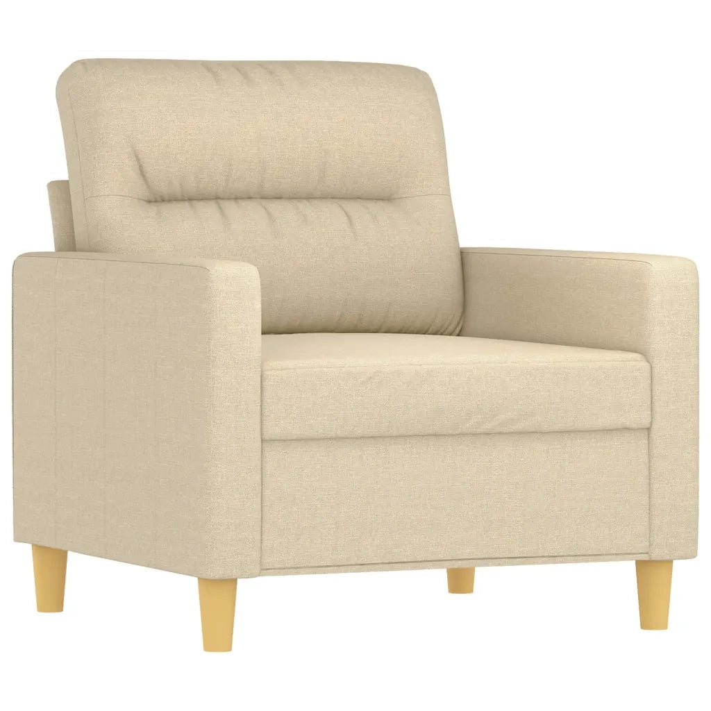 Set Divani 4 pz con Cuscini Crema in Tessuto 3201562