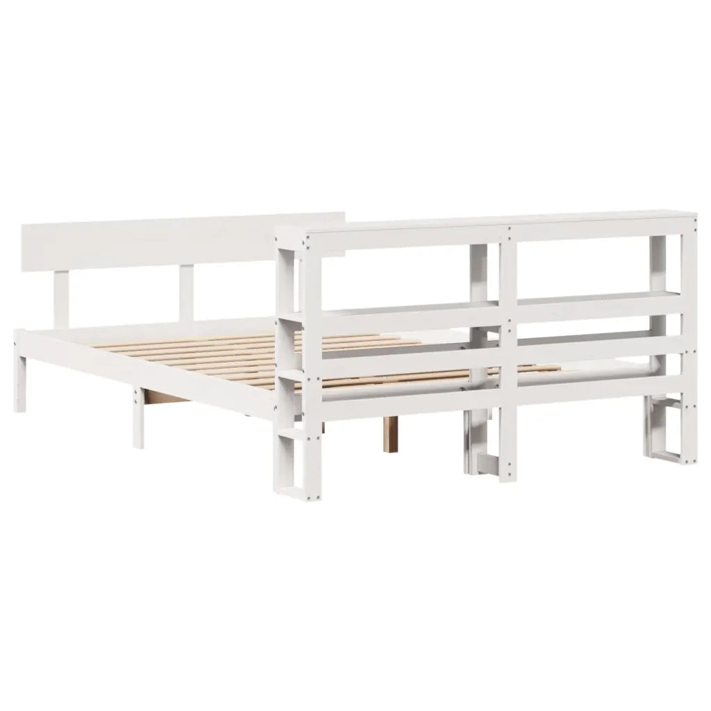 vidaXL Letto senza Materasso Bianco 120x190 cm Legno Massello di Pino