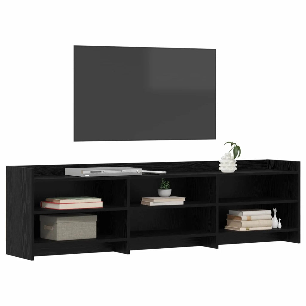 Mobile TV 168 x 33 x 47 cm Rovere Nero Legno ingegnerizzato 8011236