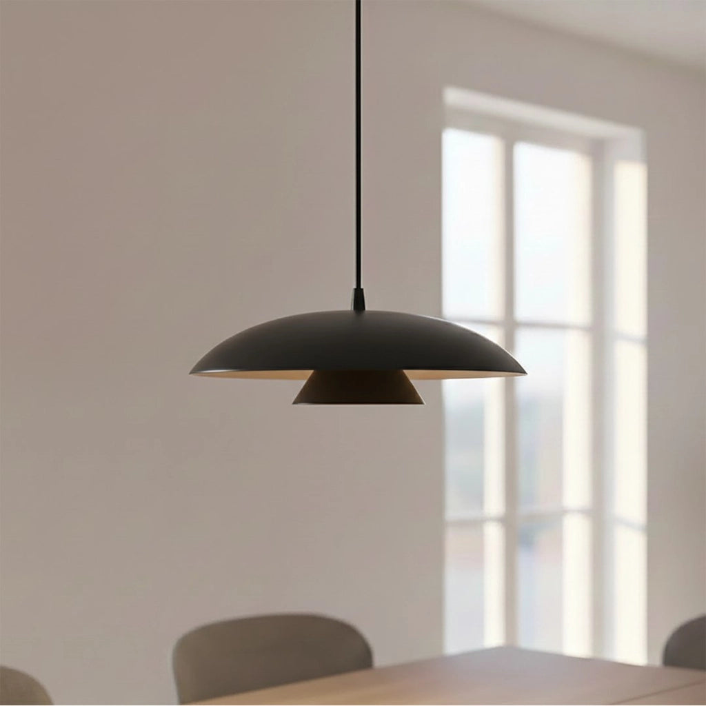 Lampada a sospensione Babel in acciaio nero opaco