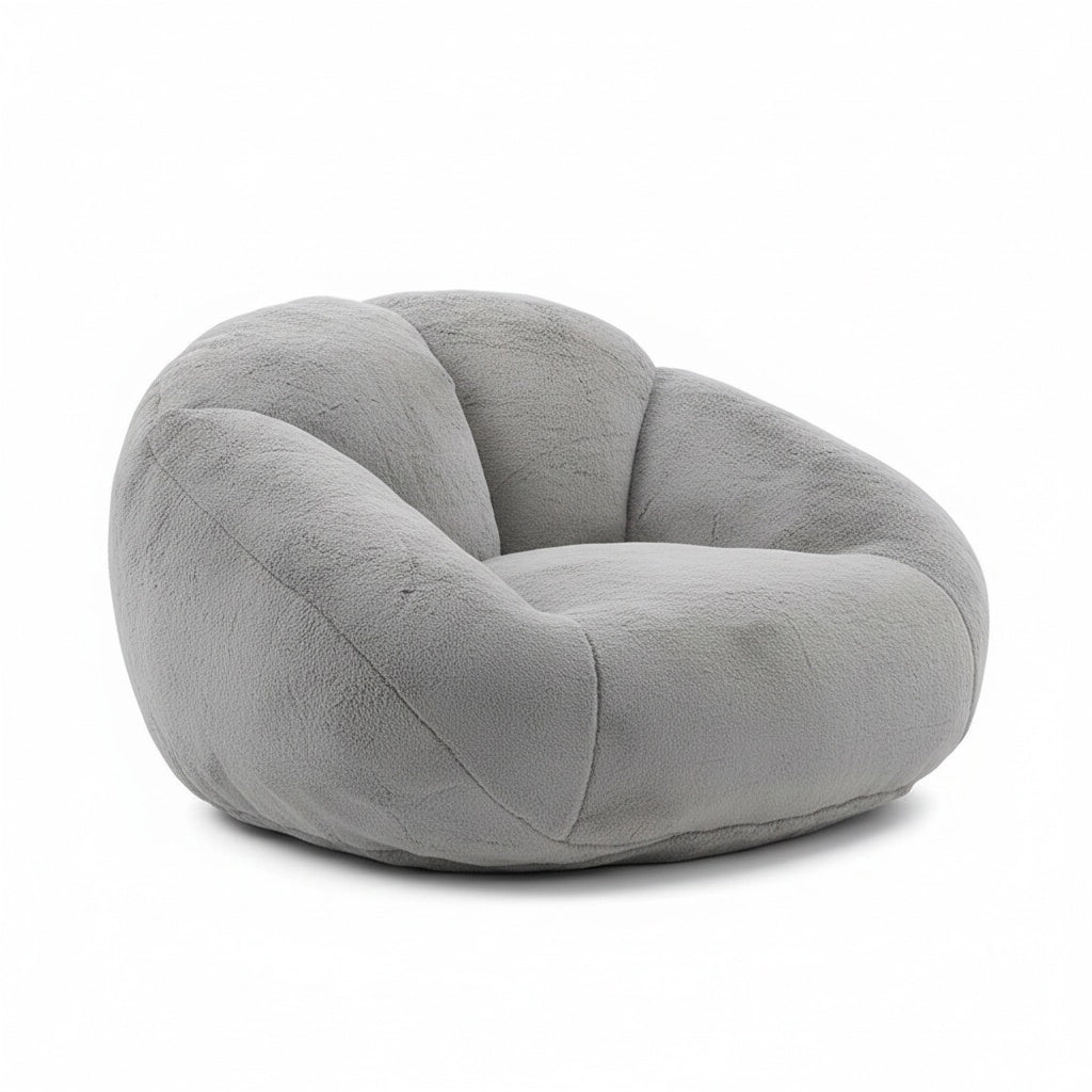 Pouf in peluche morbida - Xylo - Antiscivolo, fodera non removibile, pronto all'uso