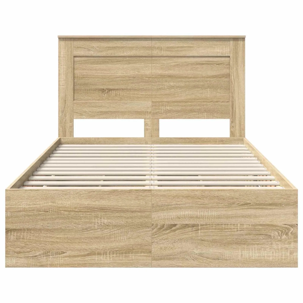 Struttura del letto con cassetto Rovere Sonoma 120 x 190 cm 3410188
