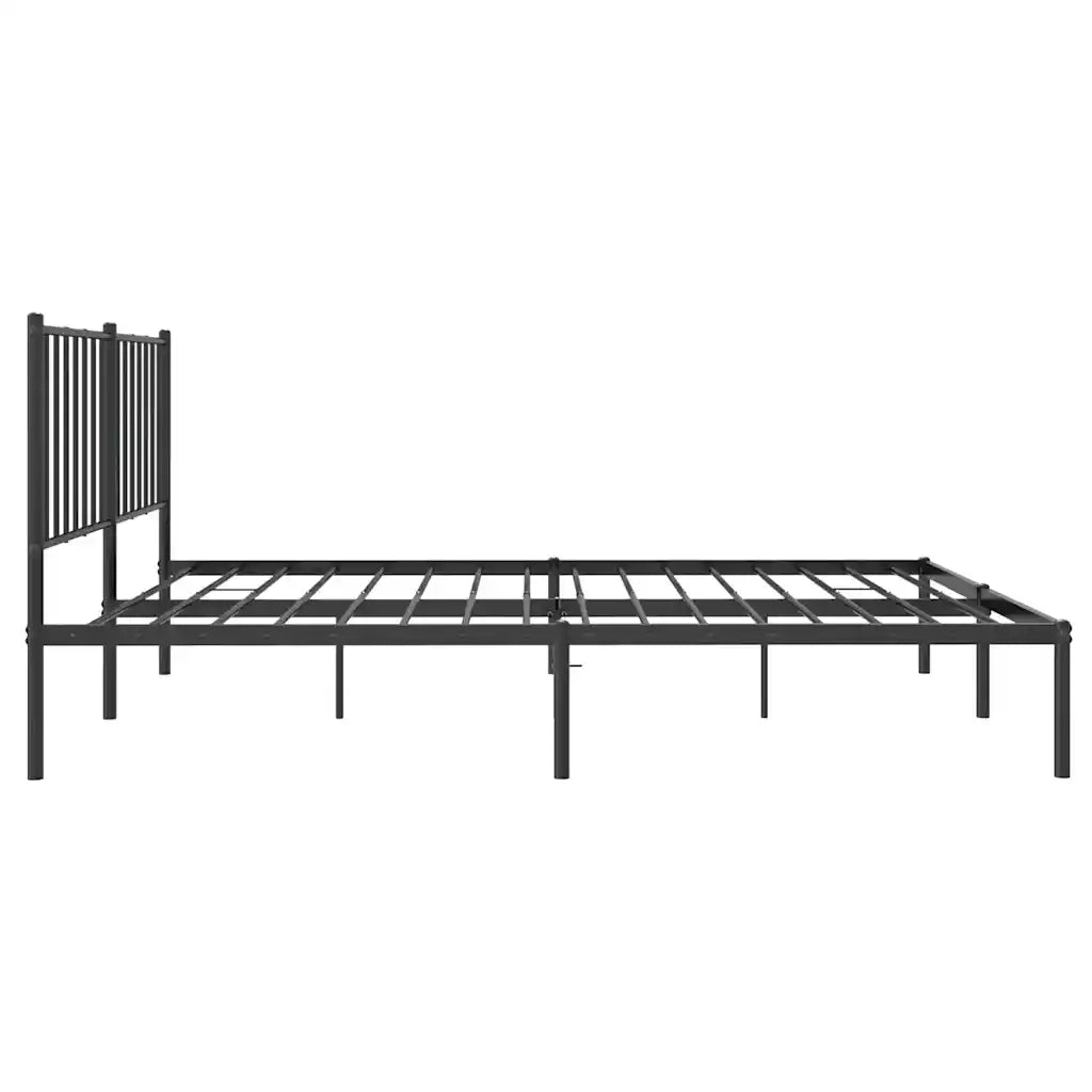 Giroletto con Testiera-Struttura Letto con testiera in Metallo Nero 120x200 cm 307100