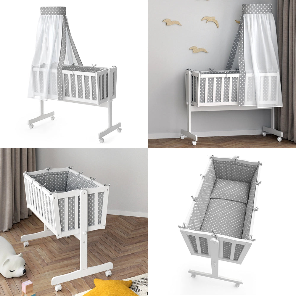 Vitalispa Lettino per bambini Bianco 40x90 con ruote