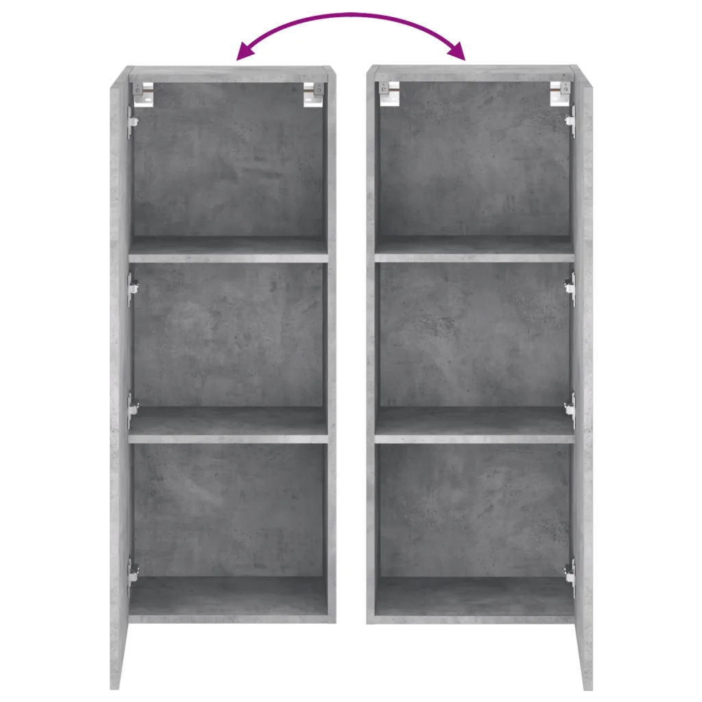 Mobile TV Parete | Armadietto TV | Mobile Porta TV Grigio Cemento 40,5x30x102cm Legno Multistrato