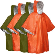 4 pezzi - Debito d'emergenza impermeabile - 125cm*100cm - Inversibile - con cappuccio - Impermeabile - Erodibile - Portatile - Debito termico d'emergenza - Debito di salvataggio - Debito di isolamento - Folio di isolamento Debito di salvataggio isolato