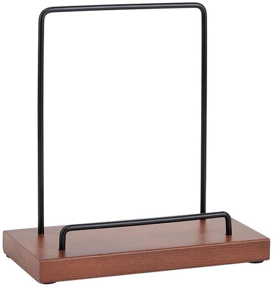 Supporto per Dischi in Legno - Ripiano per Album di Musica - Organizzatore per Vinili - Compatibile con LP/CD - Fino a 10 Dischi - Design in Pelle di Cavallo - Supporto per Vinili