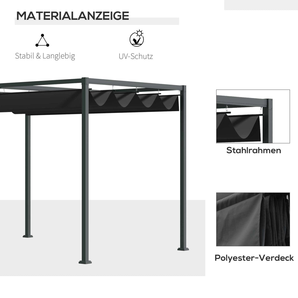 Pergola 3x2m ¨C zephmum ¨C Nero Grigio