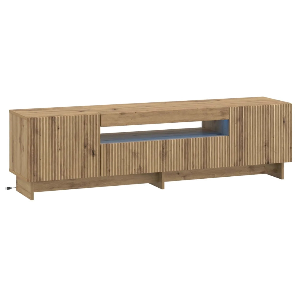 Mobile TV LED Rovere Artigianale Legno ingegnerizzato 896034