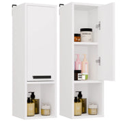 Mobile bagno sospeso MEXY W1D colonna 1 ante 3 ripiani bianco