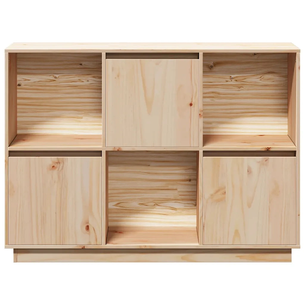 Credenza 110,5x35x80 cm in Legno Massello di Pino