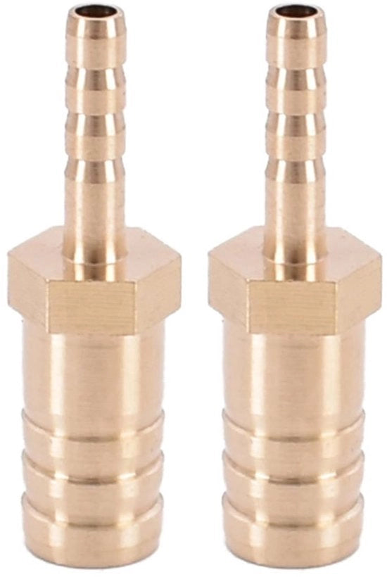 Connessione a Slang in Ottone - Diametro 14-6 mm - Fitting per Slang - Tubo Acqua/Gas - Sostenibile - 2 Pezzi