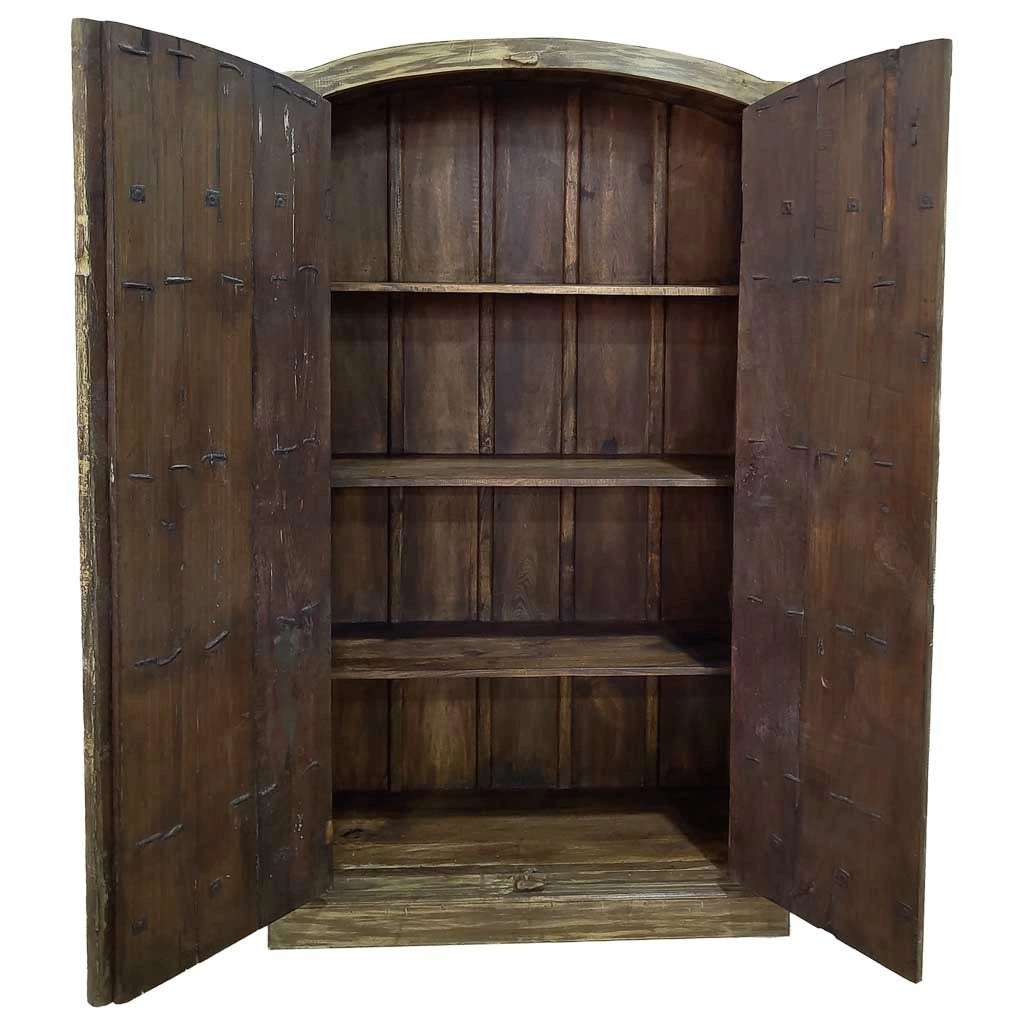 Armadio in legno fatto a mano 90-100x37x170-195h cm