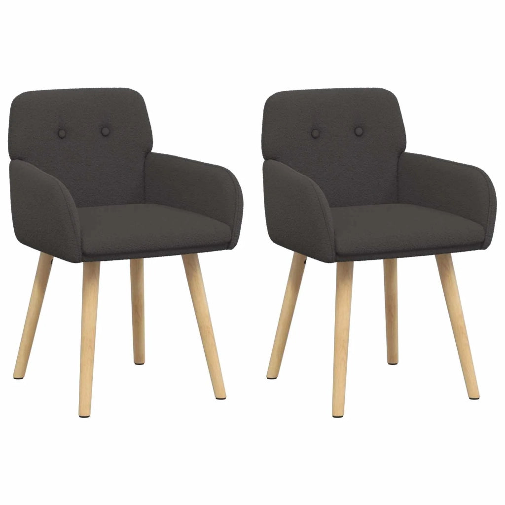 Sedie da pranzo 2 pcs Bouclé Grigio Scuro 59 x 56 x 86 cm 42034327