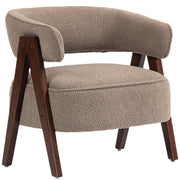 Poltrona in tessuto bouclette ¨C zephmum ¨C 70x64x71 cm, marrone