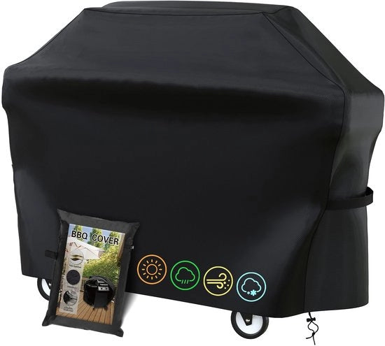 Grill Hoes Resistenti al Tempo, Grill Hoes, Grill a Gas, Grill Hoes per Grill a Gas, Copertura per Grill in Tessuto, Impermeabile all'Acqua, Impermeabile al Vento, Resistente ai Raggi UV, Resistente ai Segni di Usura (145 x 61 x 117)