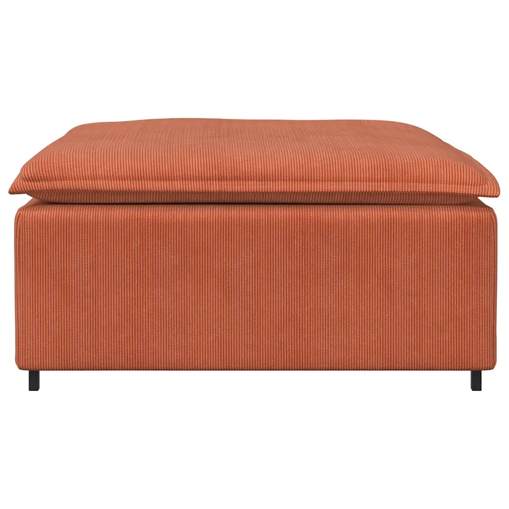 Modulo Poggiapiedi Divano Modulare Rosso Arancione 100x100x48cm
