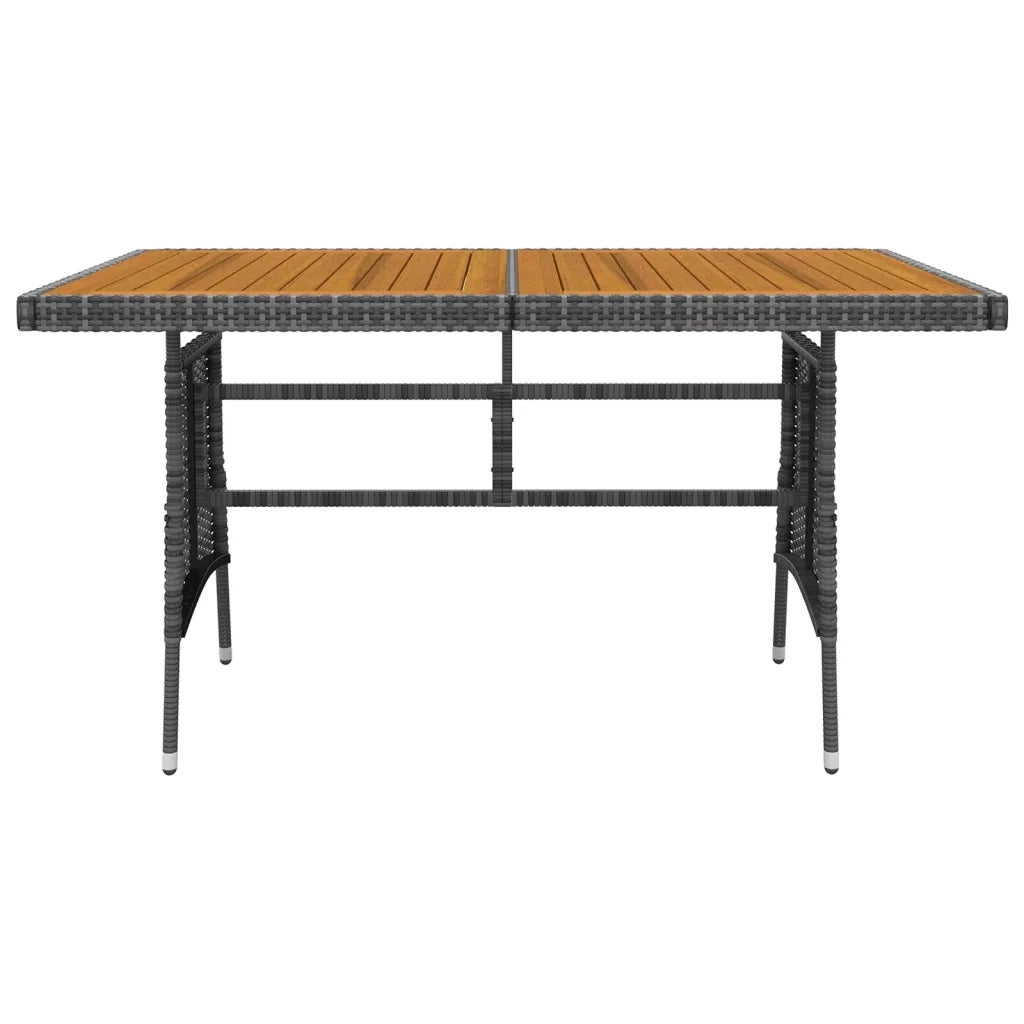 Set da Pranzo per Esterni 7 pz in Polyrattan Grigio 3120103