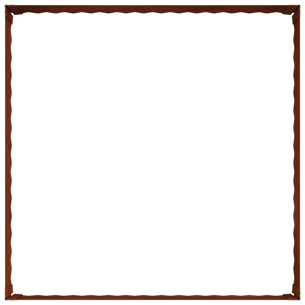 Bordura per Prato 4 pcs 100 x 100 x 35 cm Acciaio Ruggine 8008986