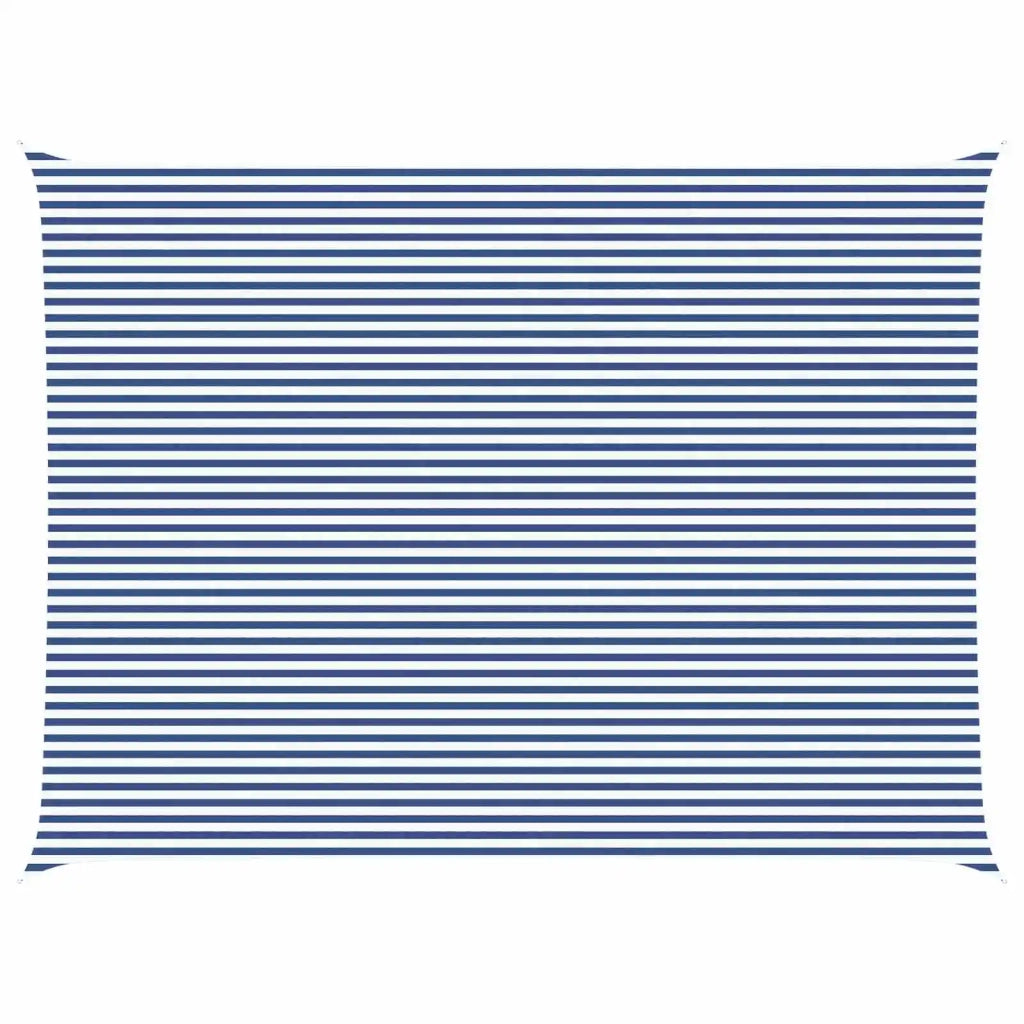 Vela da ombra solare-Telo Ombra-Vela Ombreggiante-Parasole a Vela Blu e Bianco 8 x 6 m
